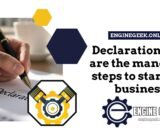 Declaration What are the mandatory steps to start your business?