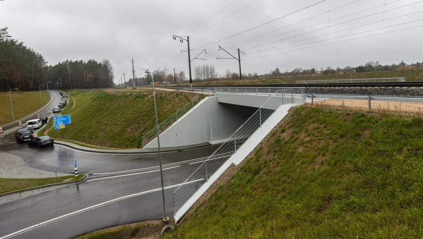 The underpass installed on the Vilnius-Kaunas highway